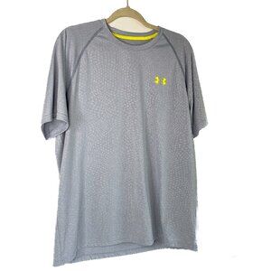 UNDER ARMOUR Men's HeatGear Geometric Athletic Shirt L Gray Grey Style: 1236401